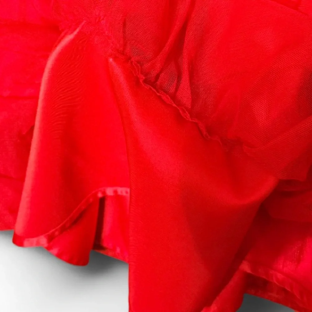 Satin Red Formal Dress